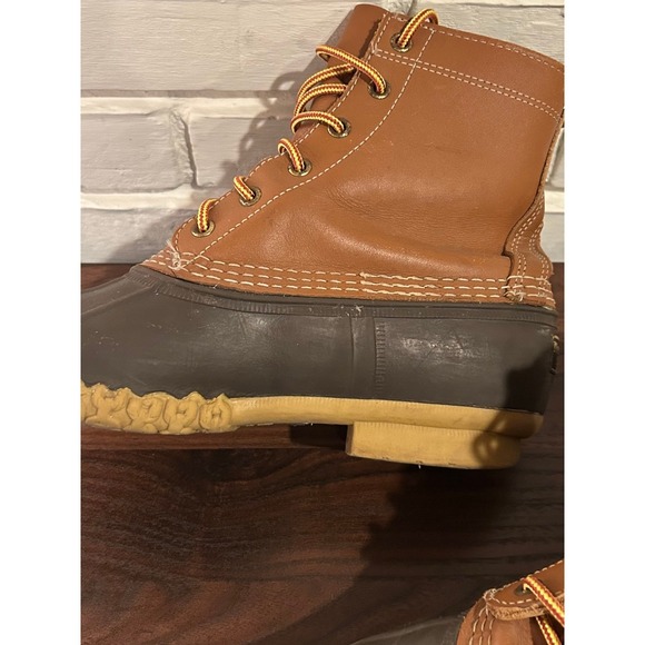 LL Bean Boots Brown Leather Waterproof Bean Boots Womens Size 9.5/10? See Pics - Picture 13 of 16